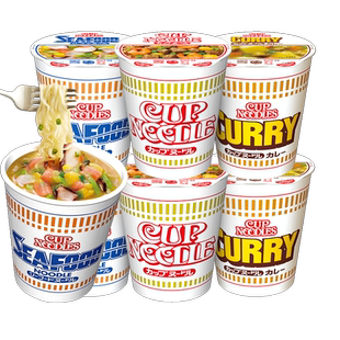 日清新品方便面 合味道日本风味3口味6杯杯面 海鲜面速食泡面组合