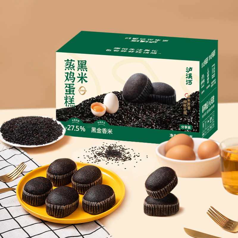 泸溪河桃酥黑米蒸鸡蛋糕360g早餐面包整箱营养学生速食健康小面包