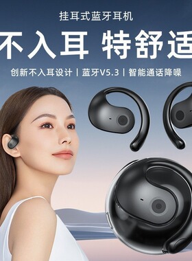 AI翻译耳机跨境爆款小椰球OWS蓝牙耳机挂耳式不入运动长续航工厂