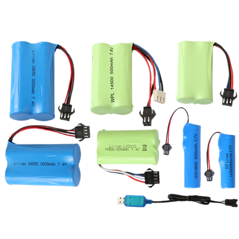 3.7V18650电池7.4V玩具车14500