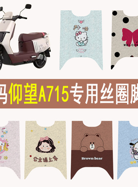 适用爱玛仰望A715专用电动车改装配件装饰新款防水防滑脚垫脚踏垫