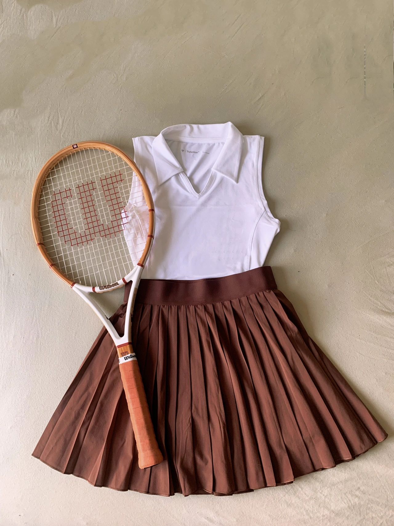 Aritzia减龄学院风TnaMOVE Tennis 高腰百褶运动瑜伽短网球伞裙女 运动/瑜伽/健身/球迷用品 网球服 原图主图