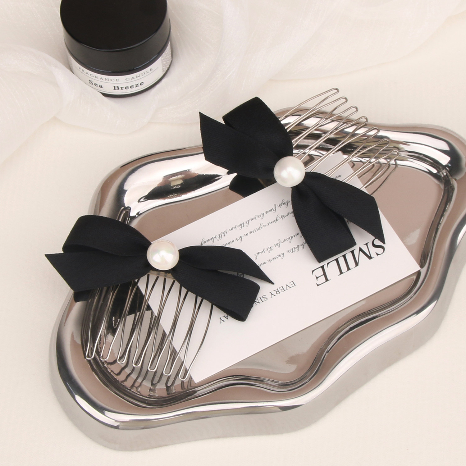 韩版发梳插梳珍珠棉质蝴蝶结发饰刘海梳顶夹子成人女丸子头饰品,饰品/流行首饰/时尚饰品新,发饰,淘宝优惠券,粉丝福利购,淘宝优惠卷