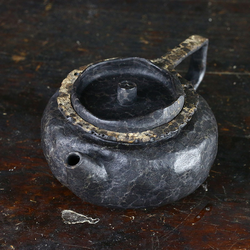手工雕刻冰磧巖石壺 天然原皮石壺古樸韻味 200cc養(yǎng)生泡茶壺