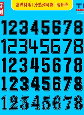篮球服比赛球衣数字号码定制足球姓名烫画热转印图案代印白色黑色