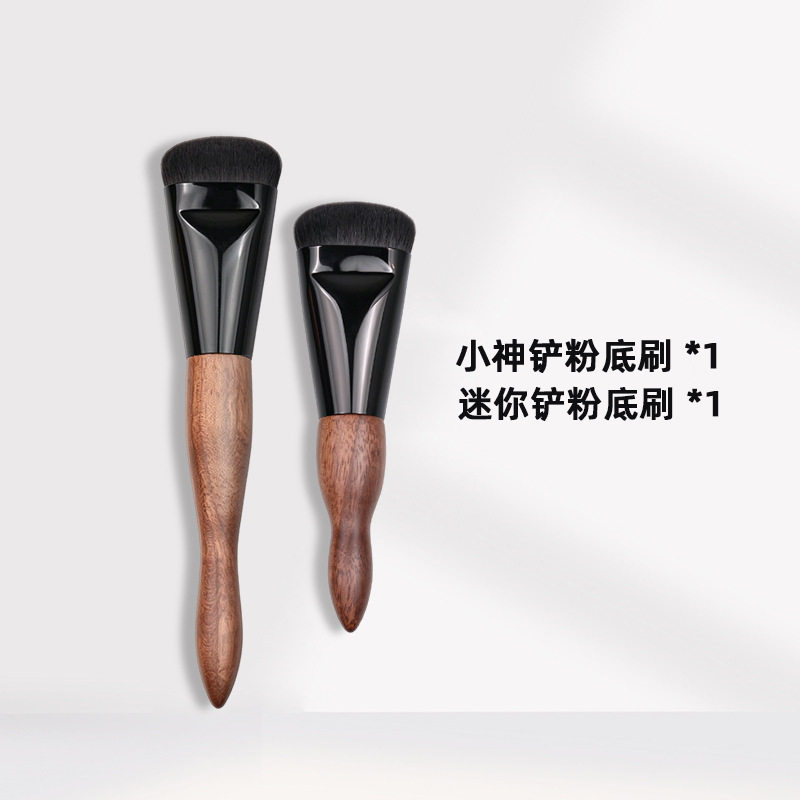 粉底刷小神铲平头粉底液刷粉膏面