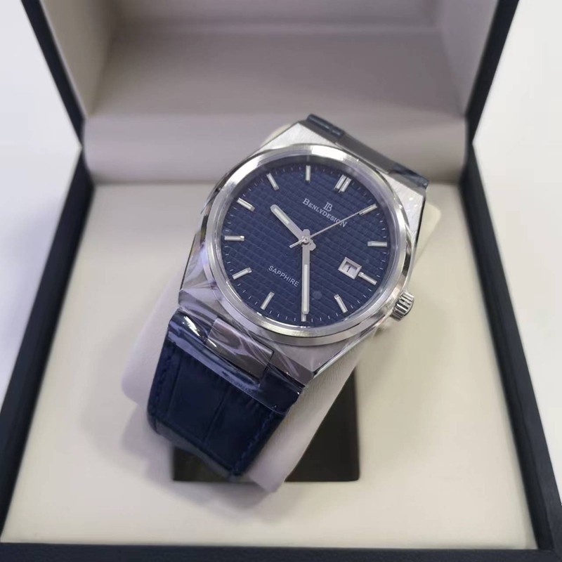 宾利表BL2102简约男款真皮表带石英表夜光大刻度青年表日历防水表