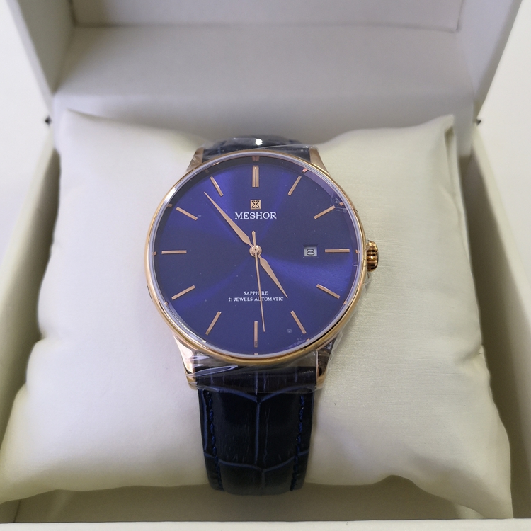 蓝色经典MESHOR/名梭表真皮表带