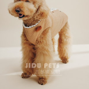 宠物狗狗衣服加绒毛绒马甲秋冬保暖背心巨贵边牧保暖背心小狗