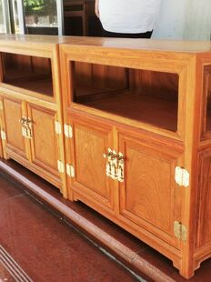 红缅甸花梨木餐边柜榫卯结构明清古典茶水柜边柜