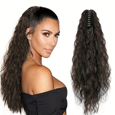 wig hairpiece false hair假发high ponytail realistic