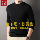 男100%纯羊毛半高领薄款 针织打底衫 男士 加厚羊绒衫 毛衣冬季 羊毛衫