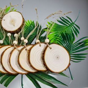 定制年轮手写书法木片汽车挂饰客户答谢开学礼物元宵节送朋友祝福