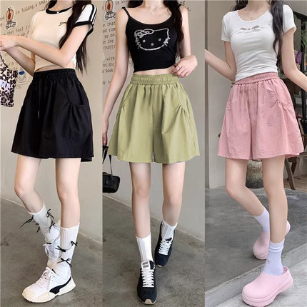 女童冰丝运动短裤外穿夏季新儿童夏装速干裤子薄款女孩大童休闲裤