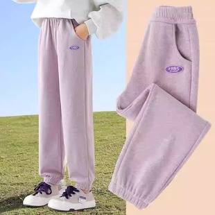 女童裤子春秋款2026新款秋冬儿童运动裤秋季女大童长裤女孩休闲裤