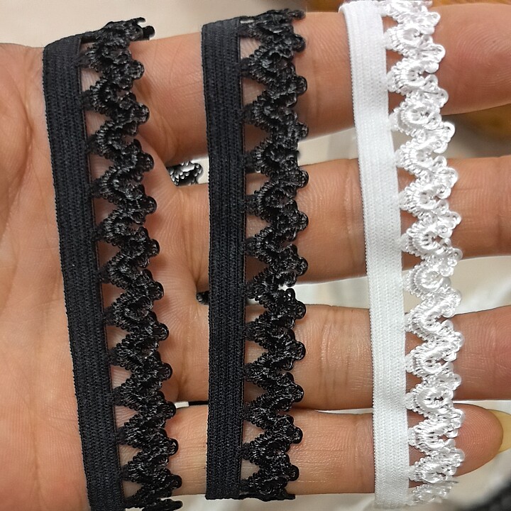 10011#弹力松紧花边 褶皱花边松紧带diy配饰裙子内衣内裤服装辅料