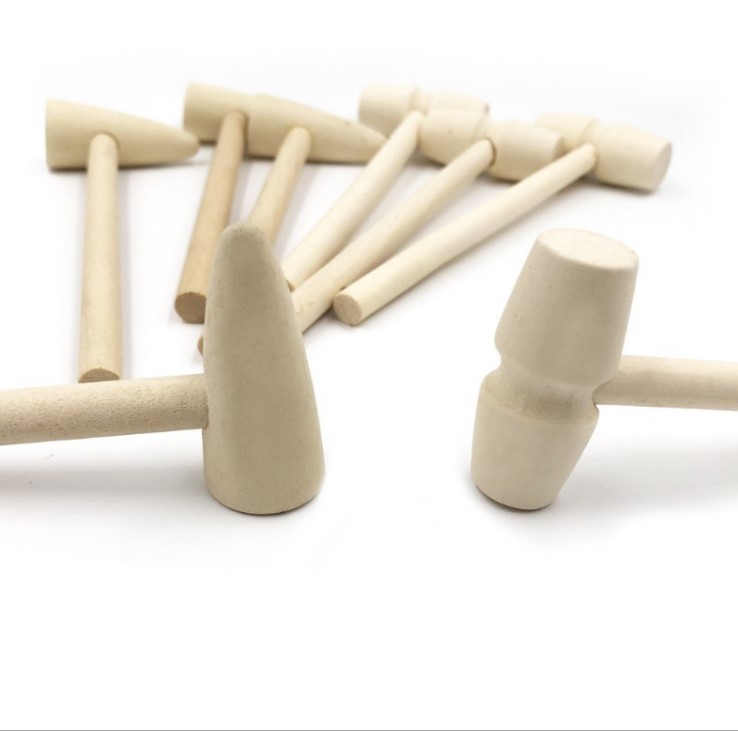 2把包邮小木槌小木锤木榔头小木锤考古木锤敲蛋糕抓周玩具木锤