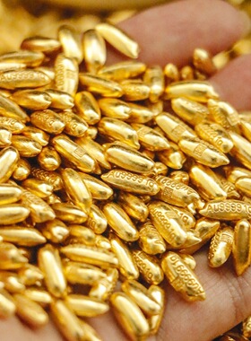 实心沙金花生10颗装聚宝盆填充