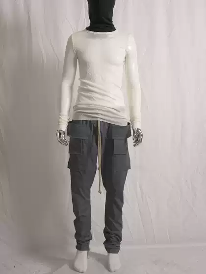 Ro Style High Street Premium Gray Double-Ring Work Pants Dark Japanese Fashion Trend Youth Fashion Long Pants Unisex