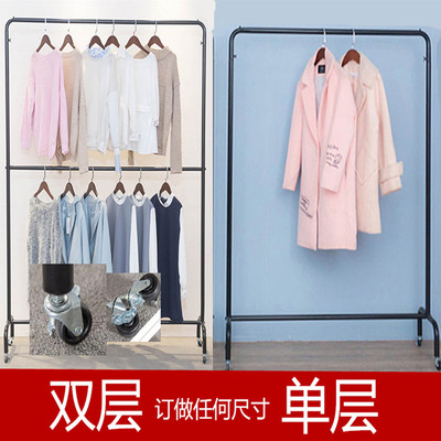 双层直播间可移动带滑轮展示架