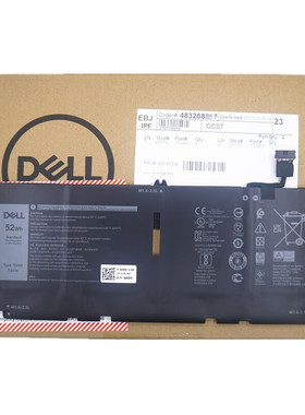 戴尔（DELL） 笔记本电池 原装 内置锂离子电池 电脑电池 52Wh 3芯 7.6V 722KK 适用于 XPS13 9300 9310