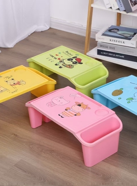 懒人书桌塑料儿童学习桌家用成人床上笔记本电脑桌儿游戏桌童书桌