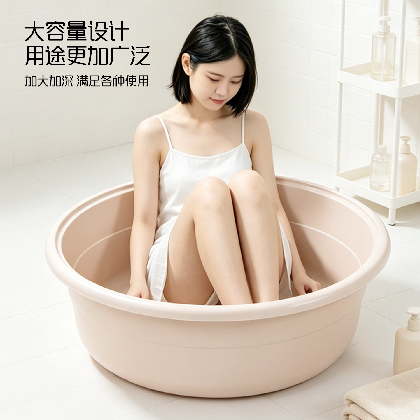 特大号圆形婴儿十岁宝宝洗澡脸盆