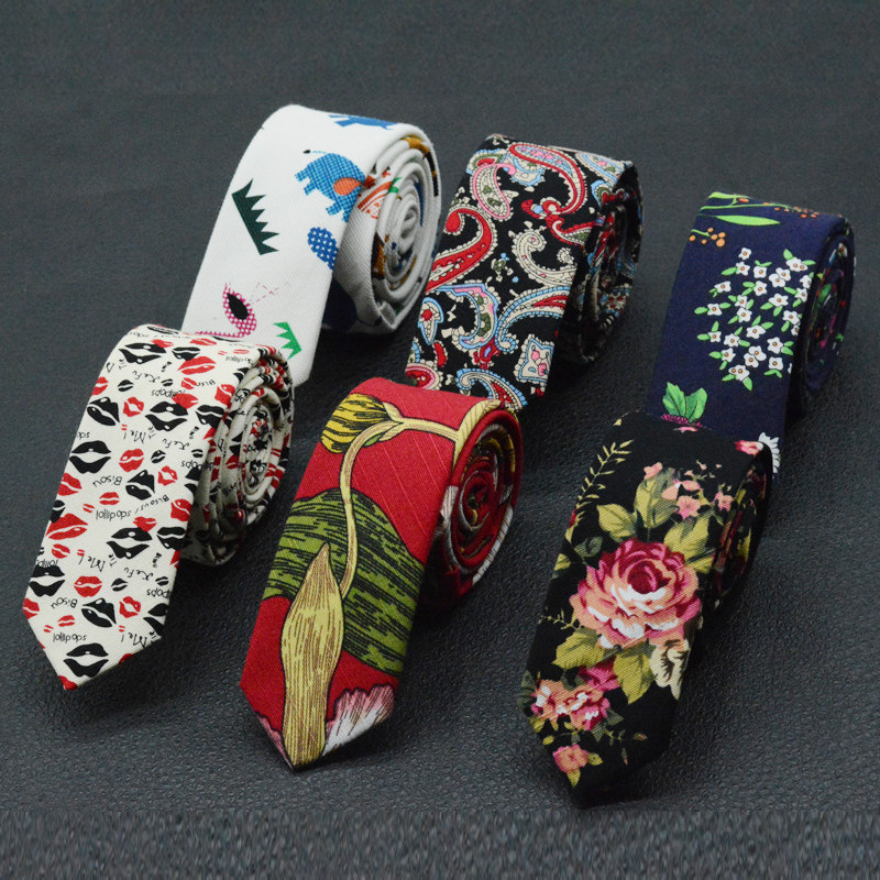 ysbyl正装5cm英伦棉质休闲窄领带男士女生韩版花式细小领带礼盒装