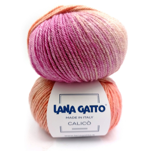 lana gatto 进口羊毛亚克力混纺段染线 CALICO 手编围巾毛衣毛线