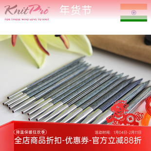 Knitpro 20643 denim 进口可拆卸环针套装 常规木质针DIY手编工具