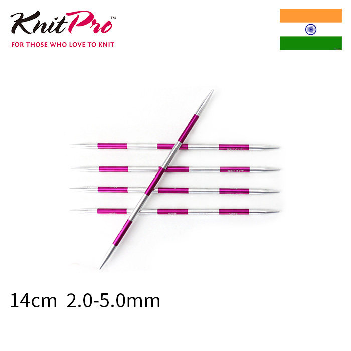 Knitpro Smartstix14cm双头直针 diy进口铝制金属棒针 一副5根装