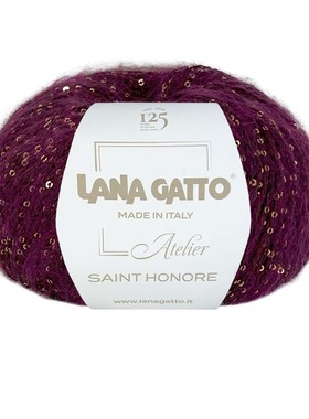 进口 lana gatto 羊毛羊驼小亮片毛线 Saint Honorè 50克120米