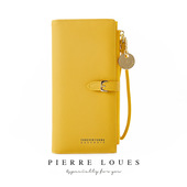 黄色招财ins超薄钱包卡包一体2025新款 皮夹 简约时尚 女士长款 韩版