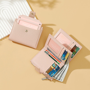 多层短款钱包附属卡包多卡位证件银行卡零钱包大容量现钞位小包包