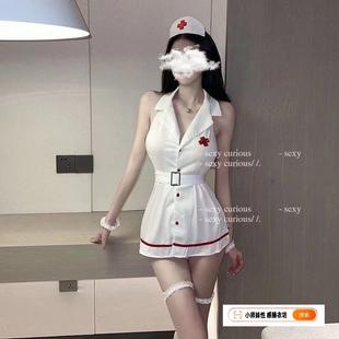 私房甜美护士cosplay制服白衣天使分体网红主播写真内衣扮演套装