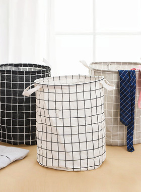棉麻特大号脏衣篮玩具收纳桶脏衣篓折叠衣服收纳筐防水布艺洗衣篮