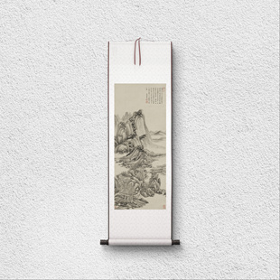 王鉴 四家灵气图 山水立轴 国画装裱 墙面装饰 纸本绢布 微喷复制
