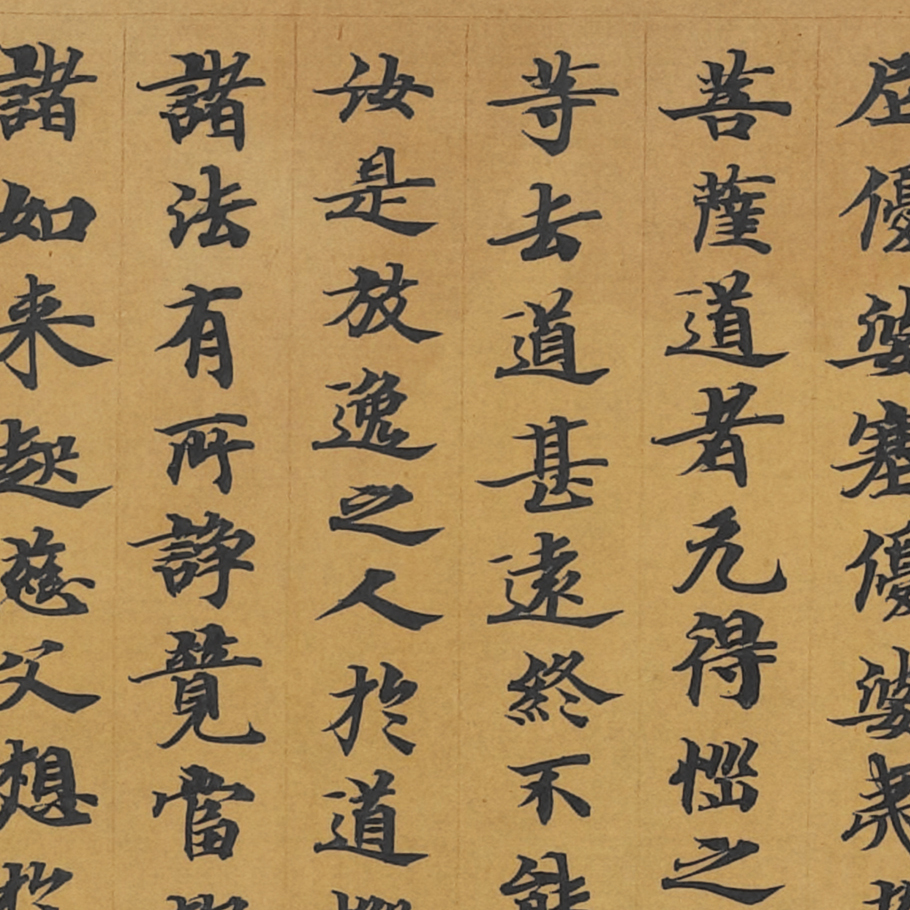 敦煌 唐人写经 妙法莲华经从地踊出品第十五 书法文献 小楷字帖