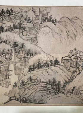 程正揆 卧游图 山水国画 手卷装裱 临摹学习 纸本绢布 微喷复制
