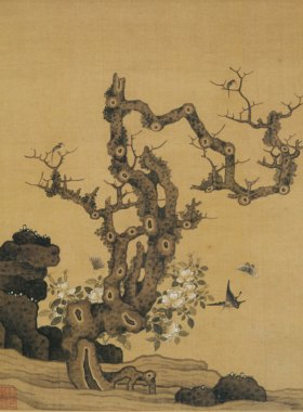 陈洪绶工笔花鸟精品图册艺术微喷