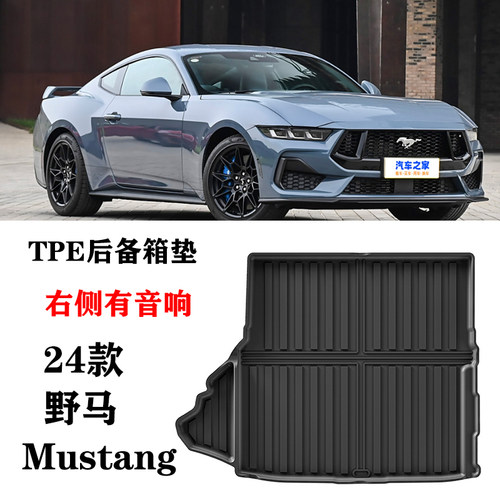 24/25款适用福特野马Mustang有音响后备箱垫TPE防水环保尾箱垫子