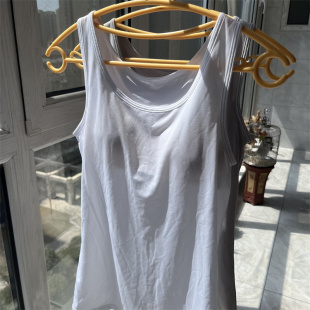 160 外贸日单女士纯棉网眼背心带罩杯运动速干 165码