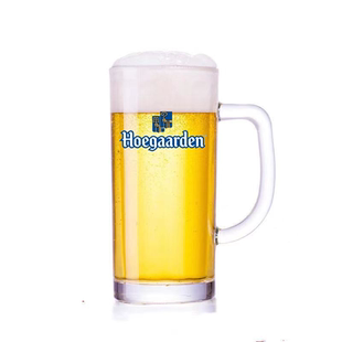 比利时福佳白啤酒杯带把精酿扎啤杯网红商用六角饮料杯大号杯定制