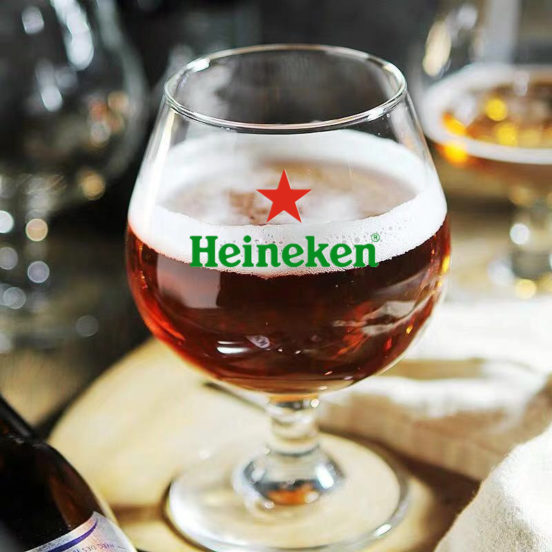 喜力啤酒杯加厚耐热创意啤酒杯小麦精酿杯logo大容量超爽杯