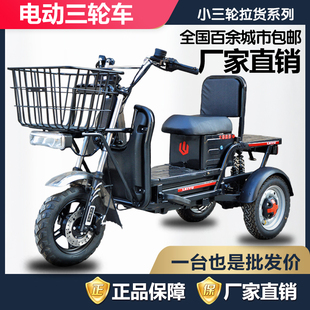电动三轮车小型载重王拉货家用代步外卖休闲长跑王锂电池电瓶