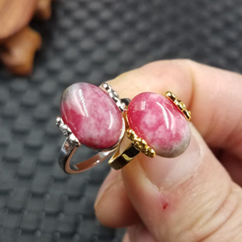 新款精美天然玉石桃花玉戒指粉色蛋面戒指女款戒指玉指环,珠宝/钻石/翡翠,手饰,淘宝优惠券,粉丝福利购,淘宝优惠卷