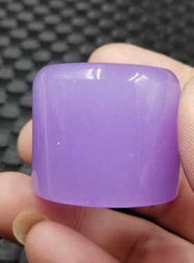 高档精美天然玉石紫色石英岩玉扳指加宽加大号扳指玉石戒指