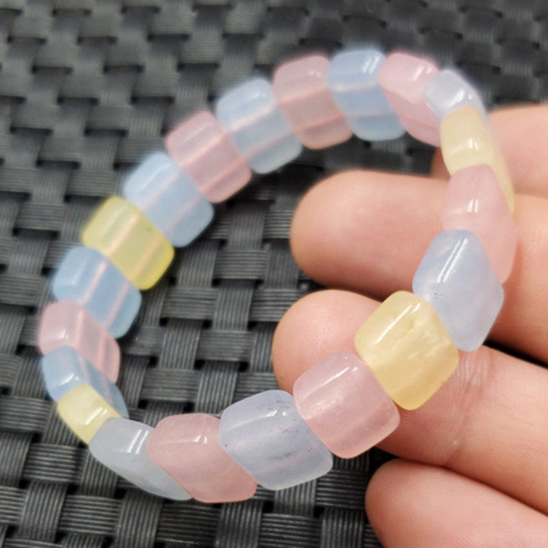 玉石手链彩色手排石英岩玉手链女款手链俏色手链玉手串手饰,珠宝/钻石/翡翠,手饰,淘宝优惠券,粉丝福利购,淘宝优惠卷