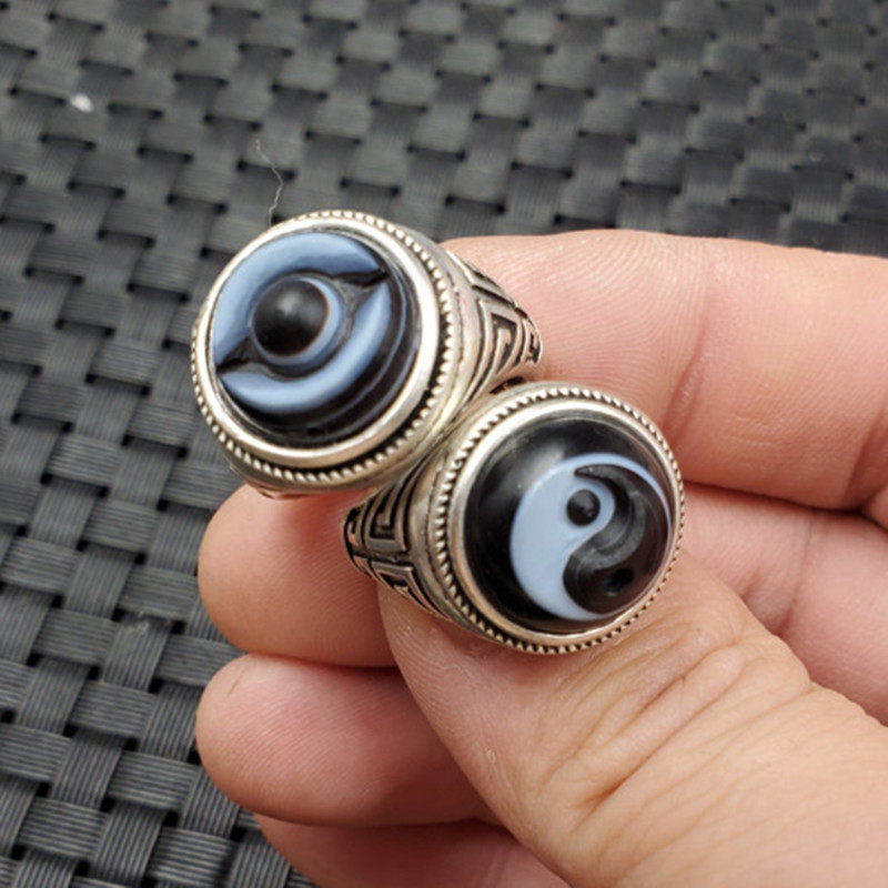 玉石戒指黑玛瑙八卦戒指玛瑙玉髓活口戒指仿古戒指玉戒指玉指环,珠宝/钻石/翡翠,手饰,淘宝优惠券,粉丝福利购,淘宝优惠卷