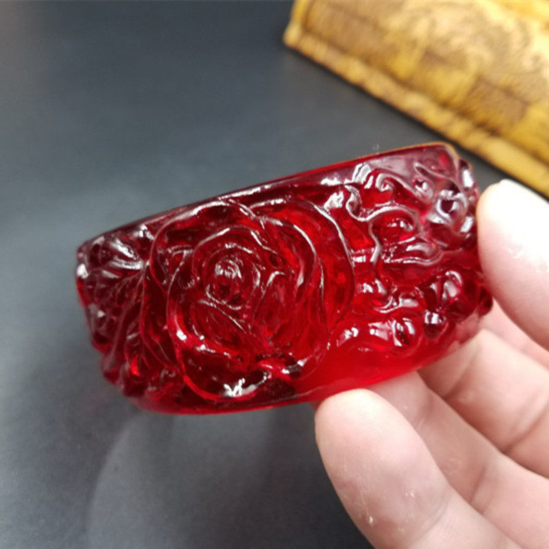 高档精美荧光浮盐水琥珀手镯 血泊玫瑰花手镯 加宽大号手镯,珠宝/钻石/翡翠,手饰,淘宝优惠券,粉丝福利购,淘宝优惠卷